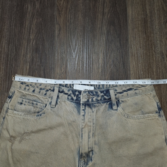 Vervet Distressed Straight Leg Jeans Tan Beige Wash Women’s Size 30 - Picture 8 of 11